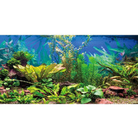 Awert 72X18 Inches Aquarium Background Aquatic Plant River Bed & Lake Fish Tank Background Vinyl