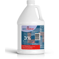 Epic Medical Supply Hydrogen Peroxide Gallon First Aid Antiseptic And Multipurpose Cleaner, 3% Usp, Topical Wash For Minor Cuts, Scrapes, Insect Bites, And Skin Irritations (1)