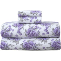Bliss Casa 3 Piece 100% Cotton Flannel Sheet Set Twin - High Gsm Deep Pockets, Warm Breathable Flannel Sheet Set. Flannel Bed Set Includes 1 Flat Sheet, 1 Fitted Sheet & 2 Pillowcases (Sabrina)