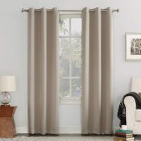Sun Zero Easton Energy Saving Blackout Grommet Curtain Panel, 40"" X 84"", Stone