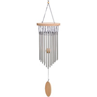 Suninyo Wind Chimes Outdoor,22 Tubes Wind Chimes With S Hook,A Quality Gift For Garden, Patio, Balcony And Indoor Decor, Silver