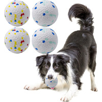 Lievuiken Dog Balls Toys For Aggressive Chewers, Indestructible Durable Bouncy Floating Balls For Dogs To Fetch, Durable Solid Rubber Ball For Training Dog(4 Pcs)