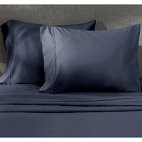 California Design Den 100% Cotton Pillowcases, Pillow Case Set Of 2, Fits King Size Pillows, Luxury 400 Thread Count Sateen Pillowcases, Match With Our 400 Thread Count Sheets (Indigo Navy Blue)