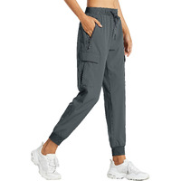 Libin Women 's Cargo Joggers Lightweight Quick Dry Hiking Pants Athletic Workout Lounge Casual Outdoor, Steel Gray S