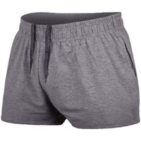 Alivegear Men's Bodybuilding Golds Gym Shorts 3"" Inseam Cotton With Pocket Dark Gray Color Size L