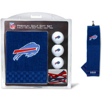 Team Golf Nfl Buffalo Bills Gift Set: Embroidered Golf Towel, 3 Golf Balls, And 14 Golf Tees 2-3/4"" Regulation, Tri-Fold Towel 16"" X 22"" & 100% Cotton