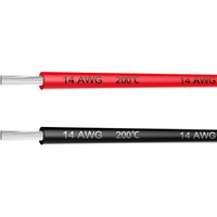 Electrical Wire 14 Awg 14 Gauge Silicone Wire Hook Up Wire Cable 20 Feet [10 Ft Black And 10 Ft Red] Soft And Flexible 400 Strands 0.08 Mm Of Tinned Copper Wire High Temperature Resistance (14Awg)