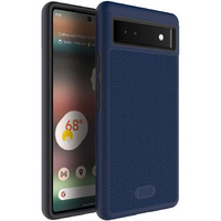 Tudia Dualshield Grip Designed For Google Pixel 6A Case (2022), [Mergegrip] Shockproof Military Grade Dual Layer Slim Raised Edge Protection For Pixel 6A - Indigo Blue
