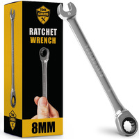 Toolguards Ratcheting Wrench Set 8Mm Wrench Slim Design Ratchet Wrench- 100 Lifetime Satisfaction Guarantee