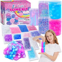 Unicorn Slime Kit For Girls 4-12,Supplies Makes Butter Slime,Candy Confetti Slime,Glimmer, Foam Jelly Cubes Slime Party Favors For Kids