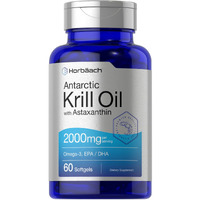 Antarctic Krill Oil 2000Mg | 60 Softgel Capsules | Omega-3, Epa, Dha Supplement | With Astaxanthin | Non-Gmo, Gluten Free | By Horbaach