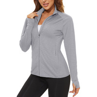 Tacvasen Women 's Hiking Shirts Long Sleeve Athletic Tops For Women Light Weight Jackets Summer Zip Up Rash Guard Shirts