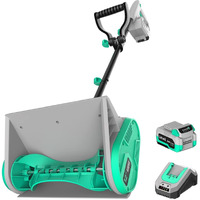 Litheli Cordless Snow Shovel, 20V 12-Inch Battery Powered Snow Thrower, Battery Snow Blower With Auxiliary Handle, With 4.0Ah Li-Ion Battery & Charger