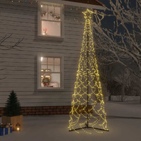 Vidaxl Christmas Cone Tree Warm White 500 Leds 3X10 Ft