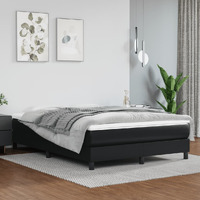 Vidaxl Box Spring Bed Frame Black 59.8""X79.9"" Queen Faux Leather