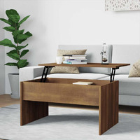 Vidaxl Coffee Table Brown Oak 31.5""X19.9""X16.3"" Engineered Wood