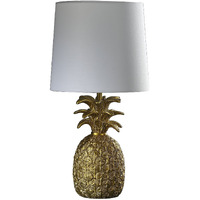 17 Burnished Gold Pineapple Table Lamp