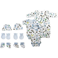 Newborn Baby Boys 9 Pc Layette Baby Shower Gift Set