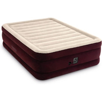 Intex 64739Wb Dura-Beam Extra Raised Airbed: Queen Size - Built-In Electric Pump - 20In Bed Height - 600Lb Weight Capacity - Maroon