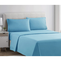 Clara Clark King Sheets Set, Deep Pocket Bed Sheets For King Size Bed - 4 Piece King Size Sheets, Extra Soft Bedding Sheets & Pillowcases, Beach Blue Sheets King