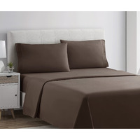 Clara Clark Twin Sheets Set, Deep Pocket Bed Sheets For Twin Size Bed - 3 Piece Twin Size Sheets, Extra Soft Bedding Sheets & Pillowcases, Chocolate Brown Sheets Twin