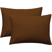 Imaylex Soft 100% Egyptian Cotton Zipper Pillow Case, Cozy And Lightweight Pillowcase, Set Of 2, Coffee, Queen, 20"" X 30""