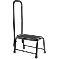 Leekpai Step Stool With Handle For Adults,Seniors Heavy Duty Holds 330 Lbs.Stepping Stool For Elderly Adults, Attractive Black For Kitchen