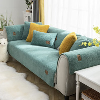 Vctops Sherpa Fleece Sofa Couch Covers Super Soft Warm Plush Sectional Couch Cover Luxury Fuzzy Furry Non Slip Sofa Slipcover Furniture Protector (Lake Blue,28""X28"")