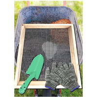 Soil Sifter, Dirt Sifter For Gardening, Compost Sifter, Garden Sieve, Light Wood Sifter For Rocks, Screen Sifter Top Soil/Peat Moss/Worm/Leaves/Loam Soil/Sand,Great Garden Tool For Plants & Vegetables