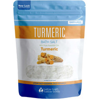 Turmeric Bath Salt 32 Oz Epsom Salt With Essential Oils Turmeric, Cinnamon, Orange Plus Vitamin C In Bpa-Free Pouch With Easy Press-Lock Zipper | Natural Bath Soak To Relieve & Soothe | Made In Usa