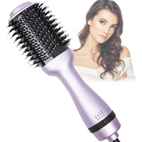 Hair Dryer Brush,Hot Air Brush, Blow Dryer Bruch,One Step Hair Dryer And Volumizer With Salon Negative Ionic For Straightening, Professional Brush Hair Dryers For Men And Women (Purple)