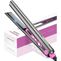 Hair Straightener And Curling Iron 2 In 1 Flat Iron Hair Straightener Ceramic Extra-Long Plates Straightener And Curler Auto Shut Off Hair Flat Iron Curling Iron,5 Temp. Setting(300?-450?) By Pritech