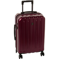 Delsey Paris Titanium Hardside Expandable Luggage With Spinner Wheels, Black Cherry Red, Carry-On 21 Inch