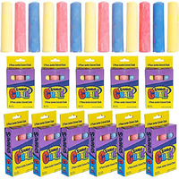 4E's Novelty Sidewalk Chalk Party Favors For Kids. 12 Boxes With 3 Jumbo Chalk In Each Box, Bulk Sidewalk Chalk Individual Packs For Kids, Spring Summer Toys, Student Gifts Bulk
