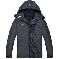 Qpngrp Mens Waterproof Ski Snowboard Jacket Windproof Winter Snow Coat Cation Darkgray X-Large