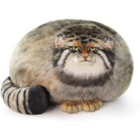 Cat Plush Body Pillow, Fox Plush Pillow, Raccoon Plush Pillow, Cute Stuffed Animals Soft Plushies, Kitten Plush Throw Pillow Doll Big Plush Toys Gift For Girls Boys Girlfriend (Steppe Cat - 45Cm/18In)