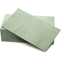 Dinner Napkins Paper Hand Towels Disposable Cocktail Napkins Dinner Napkins For Wedding, Birthday, Events, Guest Bathroom, Bridal Shower Party Favors, 13 X 15.75 Inch (Sage Green, 100 Pcs)