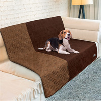 Petami Waterproof Dog Blanket Dog Bed Couch Cover Pet Blanket For Couch Sofa | Furniture Protector For Dogs Cat Reversible Pet Pad Mat Water Resistant Anti Slip Quilt Washable, Medium 52X82 In Brown