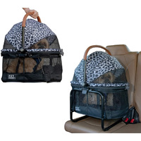 Pet Gear View 360 Pet Carrier & Car Seat With Booster Seat Frame For Small Dogs & Cats, Mesh Ventilation, Push Button Entry, No Tools Required, 4 Colors