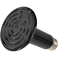 Boeespat 250W Ceramic Heat Emitter Reptile Heat Lamp Bulb Chicken Heater Light For Pet Brooder Coop Lizard Turtle Aquarium Snake, No Harm No Light (Black)