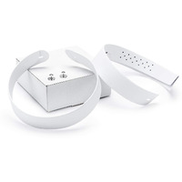 Clericool Ii Clergy Collars (2) And Pair Of Chrome Plated Studs White