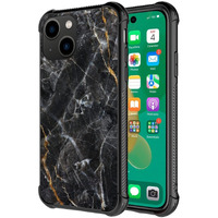 Djsok Compatible With Case For Iphone 14 Pro Max Case, Classic Black Natural Marble Pattern Iphone 14 Pro Max Case For Man Boy Girl Dual Layer Shockproof Rugged Cover Pattern Design Apple Cover