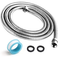 Shower Hose, 79 Inches Shower Hose Extra Long, Premium 304 Stainless Steel Shower Head Hose, Flexible Hand Held Shower Hose Extension, Universal Shower Hose Replacement G1/2 Threaded Insert And Nut