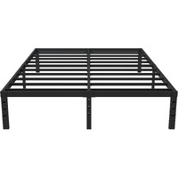 Upcanso 16 Inch Queen Bed Frame No Box Spring Required, Metal Platform Queen Size Bed Frames With 14 Inch Storage, 3,500 Lbs Heavy Duty Non-Slip Steel Slats Support, Easy Assembly Mattress Foundation
