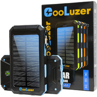 Solar Charger Power Bank 36800Mah With 18W Pd 5V*3.1A Fast Charging, Qc3.0 Portable Charger Solar Power Bank,Ip67 Waterproof Camping Gear Accessory For Outdoor (Blue)