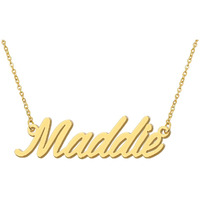 Aoloshow Maddie Gold Letter Name Necklace Letter Choker Necklace Womens Jewelry Birthday Gifts