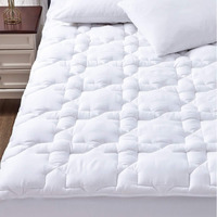 Cozylux Queen Mattress Pad Cotton Deep Pocket Mattress Cover Non Slip Breathable And Soft Quilted Fitted Mattress Topper Up To 18"" Thick Pillowtop 450Gsm Bed Mattress Pad White