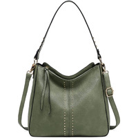 Montana West Hobo Bag For Women Designer Ladies Hobo Bag Bucket Purse Totes Bag Handbags Chic Shoulder Bag,B2B-Mwc-128-Gn