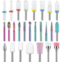 26Pcs Nail Drill Bits Set, 3/32Inch Professional Ceramic Safety Bits For Nail Drill, Cuticle Efile Nail Drill Bits, Remover Bits For Acrylic Gel Nail Tech Manicure Pedicure, Home Salon