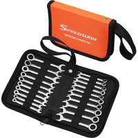 Speedwox 20 Pcs Mini Combination Wrench Set Mini Ignition Wrench Set Mini Wrench Set Metric And Sae Small Wrench Sets 5/32""-7/16"" & 4-11Mm Open And Box End Spanner Wrench Set With Storage Pouch